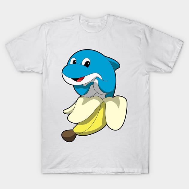 Dolphin with Banana T-Shirt by Markus Schnabel